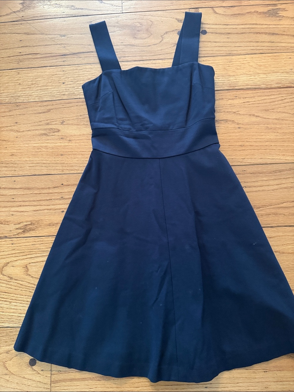 Banana Republic Navy Square-Neck Midi Dress